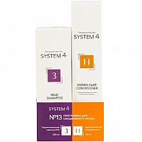 Система 4 Набор (Шампунь 3 для всех типов волос и ежедневного применения 250 мл + Бальзам H для нормальных, сухих и поврежденных волос 150 мл) System 4